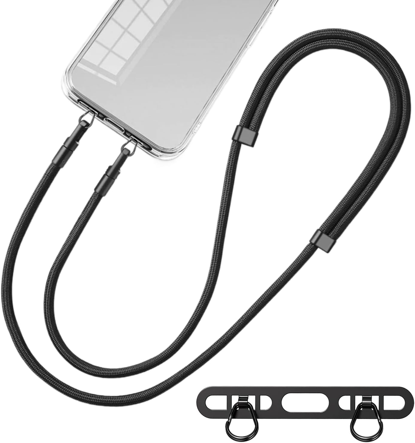 Crossbody Lanyard Neck Strap Case - 휴대폰 목걸이 스트랩, 업그레이드된 이중 버클