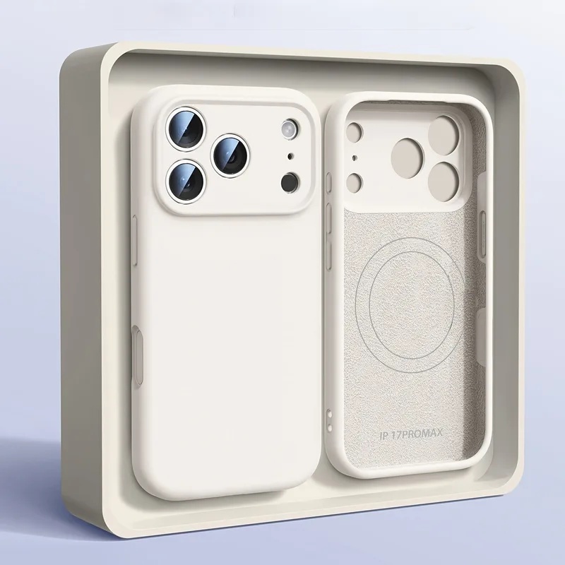 Liquid Silicone Magnetic Phone Case - 아이폰 17 16 15 14 13