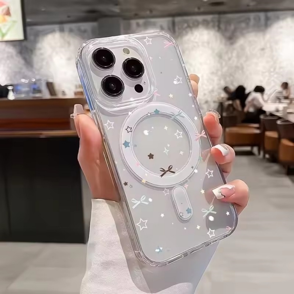 스타 보우 프린트 투명 폰 케이스 (아이폰 18, 17 - Clear Shockproof Bumper Case 리뷰 및 가격