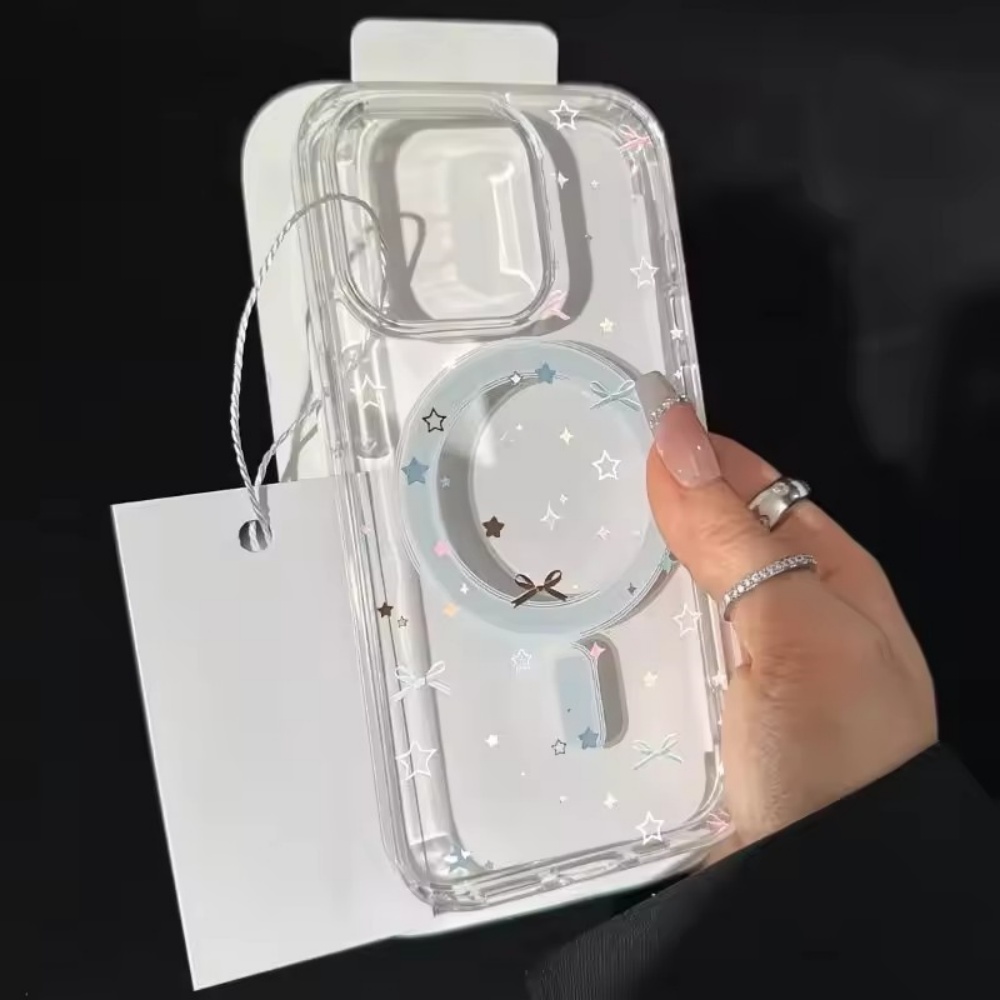스타 보우 프린트 투명 폰 케이스 (아이폰 18, 17 - Clear Shockproof Bumper Case 리뷰 및 가격