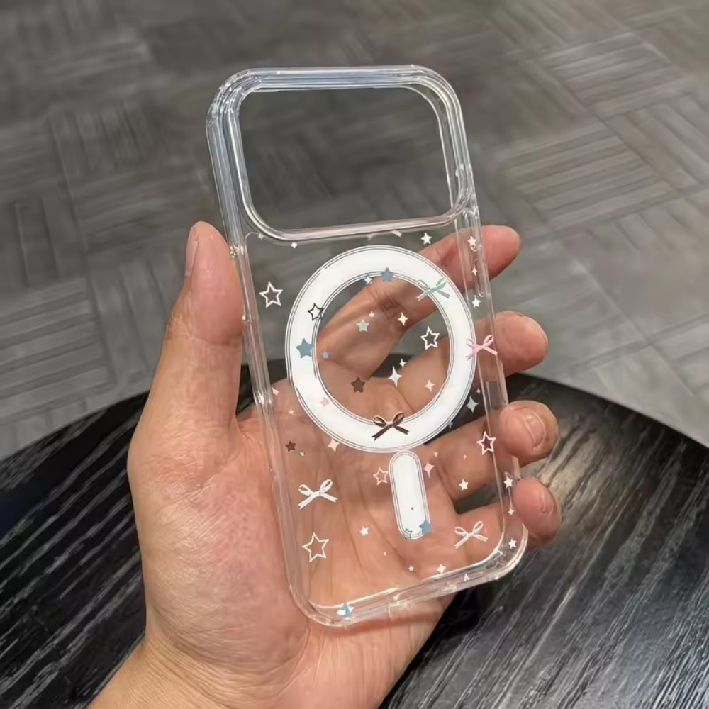 스타 보우 프린트 투명 폰 케이스 (아이폰 18, 17 - Clear Shockproof Bumper Case 리뷰 및 가격