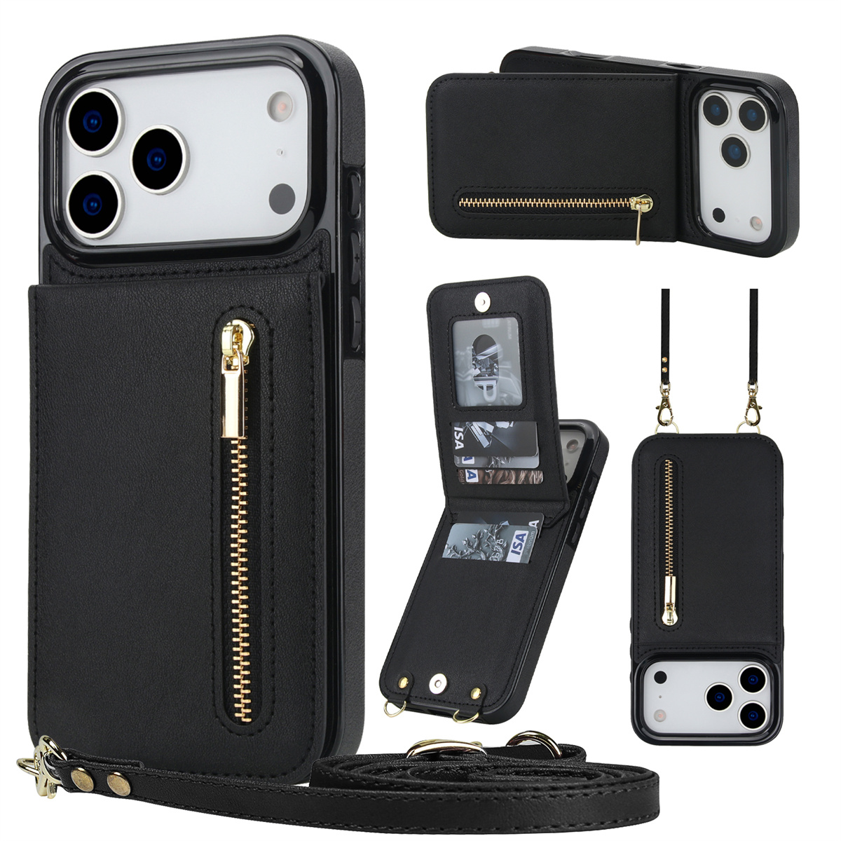 아이폰 16, 18 Pro Max, 17 Air, 16 - Leather Wallet Card Holder Phone Cover 리뷰 및 가격