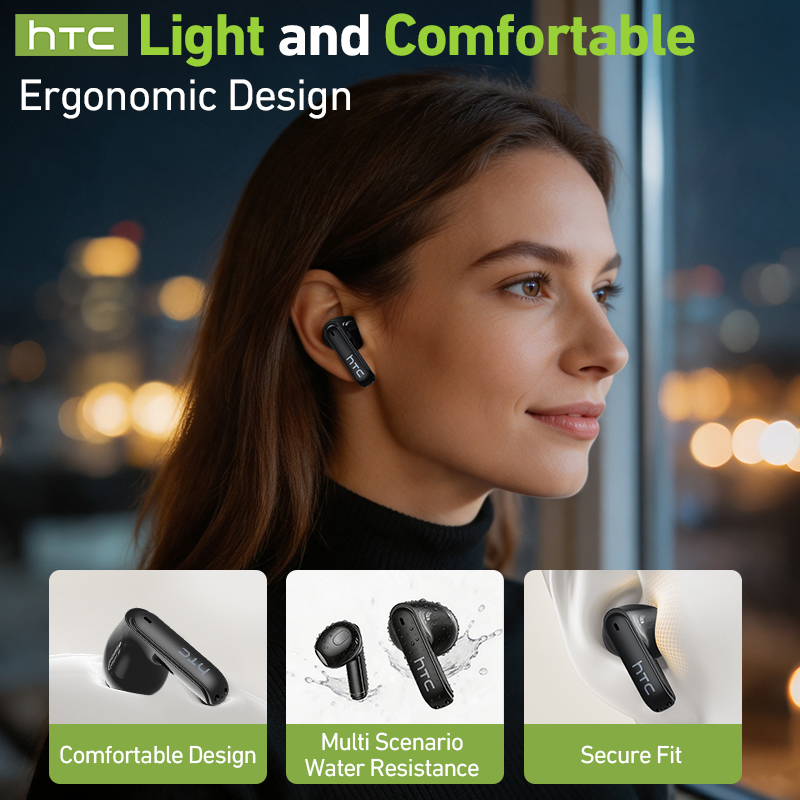 HTC NE94 게이밍 TWS 이어폰: 마이크 내장,  - Earphones 리뷰 및 가격
