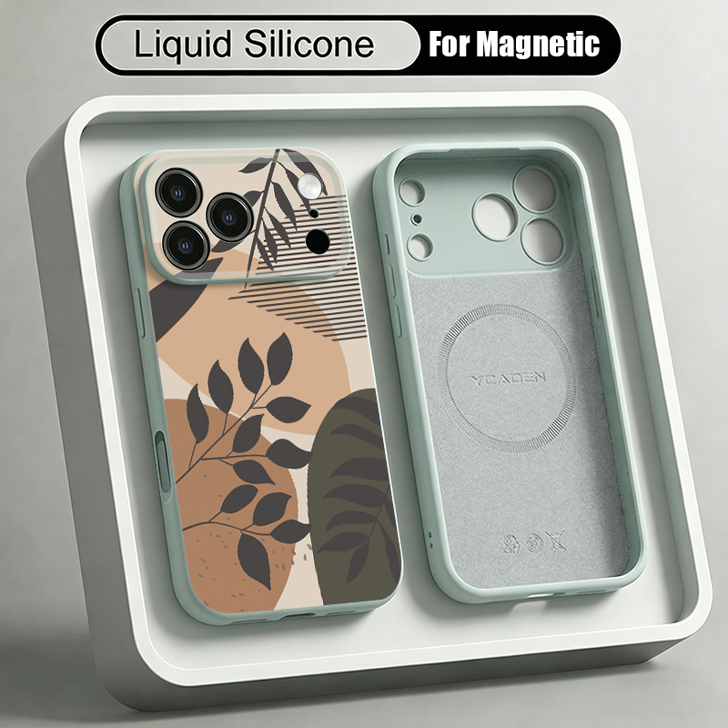 심플 패턴 리퀴드 실리콘 마그네틱 폰 케이스 아이폰 1 - Liquid Silicone Magnetic Phone Case 리뷰 및 가격